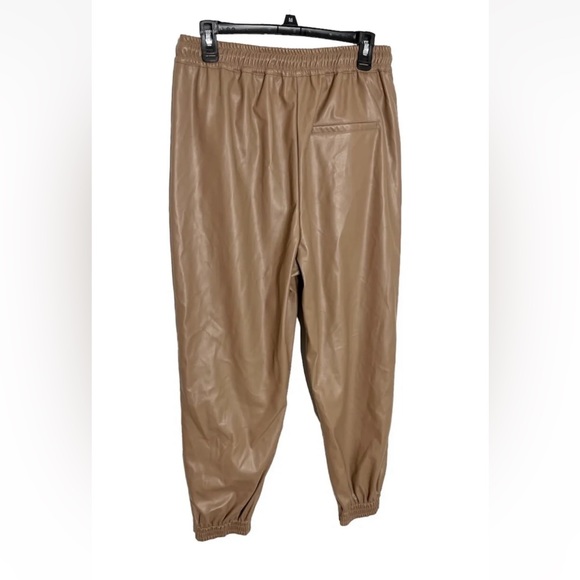 Women’s casual drawstring faux leather jogger pant with pockets Size XL NWT - Picture 5 of 5